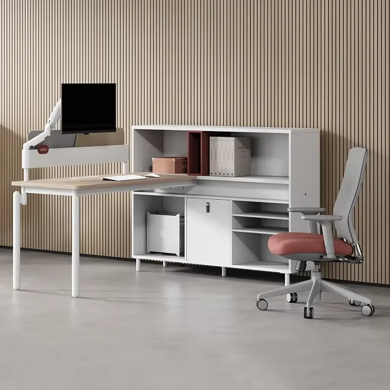 L Shape Modular Work Station Table Desk Offical Furniture Cubicles Office Cubicles Staff Desk Partition Workstation With