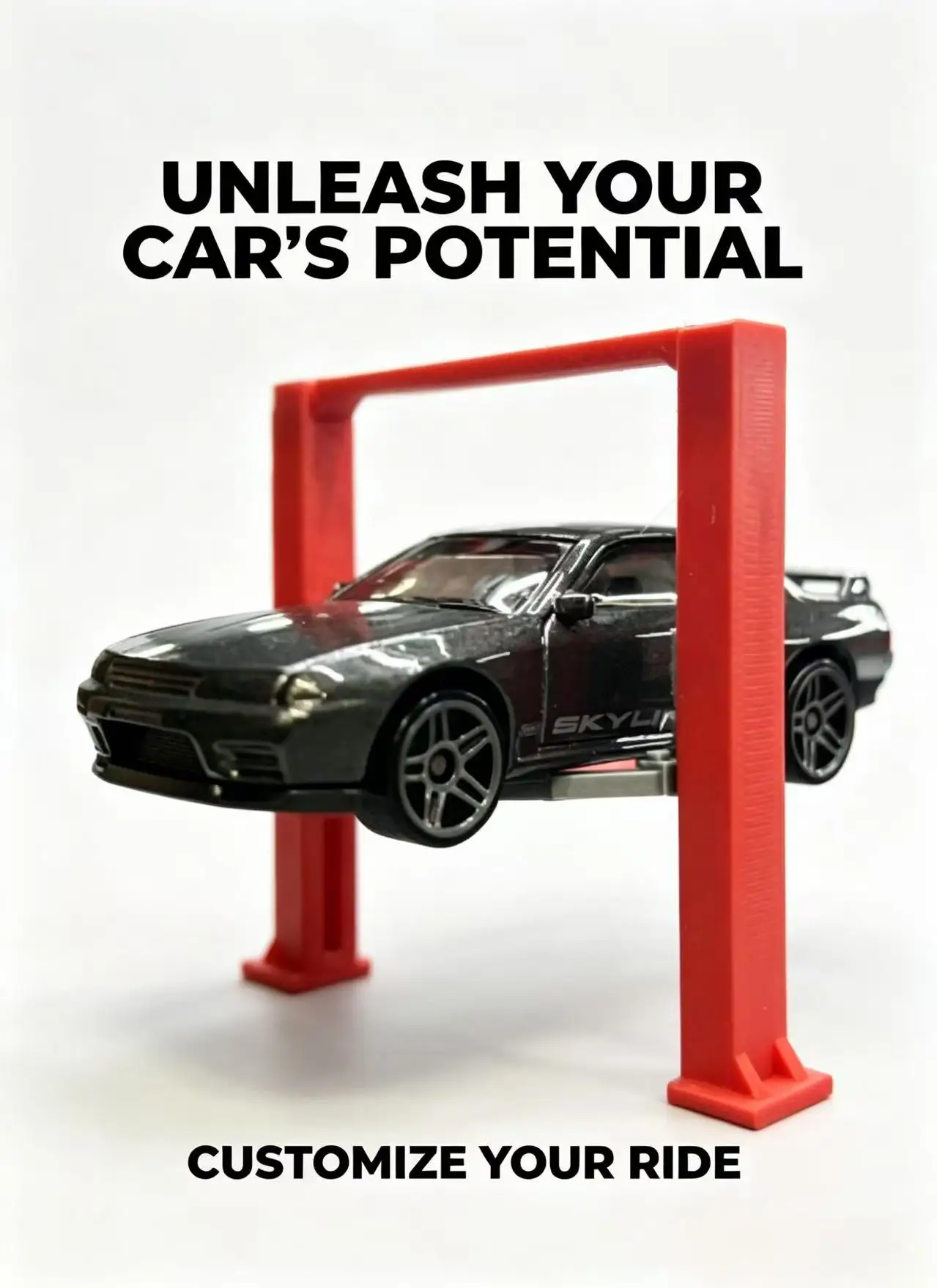 Height Adjustable Single Layer Car Parking Rack 3D Printed Model For 1 64 Diecast Toy Car Display Stand Garage Parts