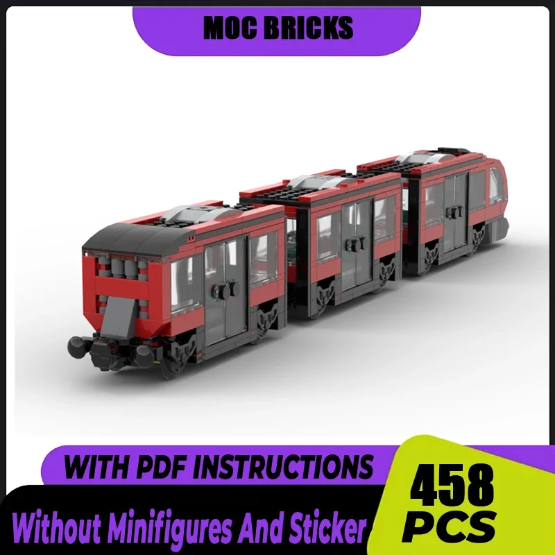 

Railway Train Model Moc Building Blocks ModularPush Pull Train Model Technology Modular Brick DIY Assembly Construction Toy Gift