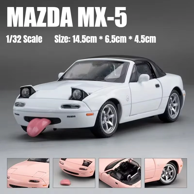 1/32 Mazda MX-5 Miniature Diecast Miata RoadSter Toy Car Model