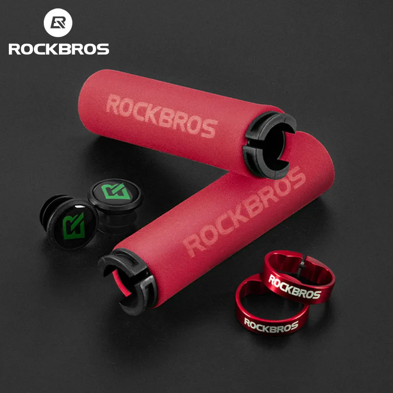 Rockbros Fietsen Fiets Kleding Grepen Mtb Bike Siliconen Spons Stuur Zachte Ultralichte Grepen Anti-Slip Schokabsorberende Fiets Onderdeel