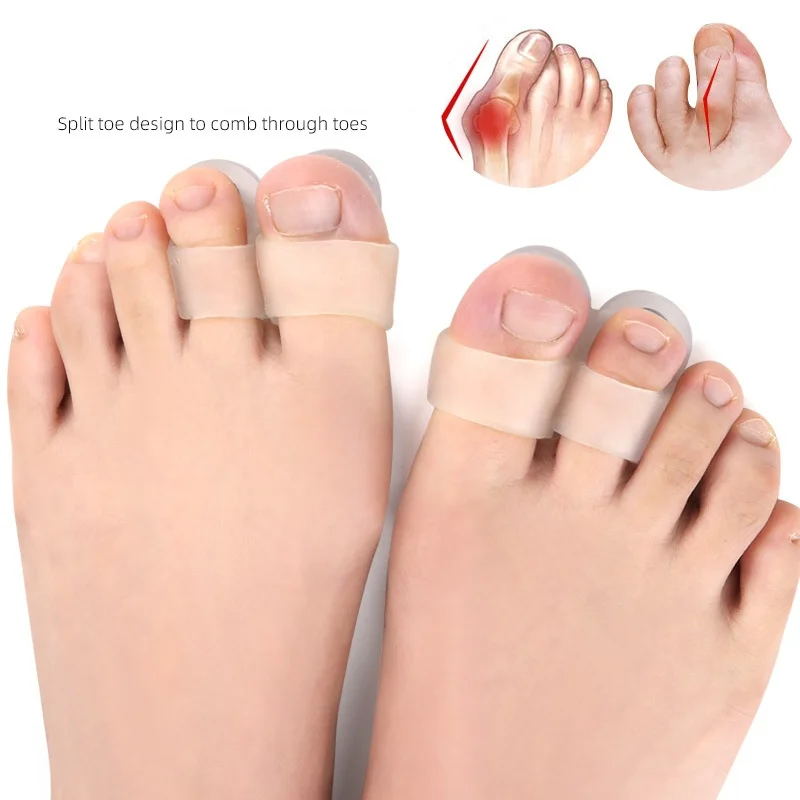 Double-hole Magnetic Separator Toe Bending Overlapping Straightening Adjustable Magnetic Massage Shock-absorbing Toe Guard