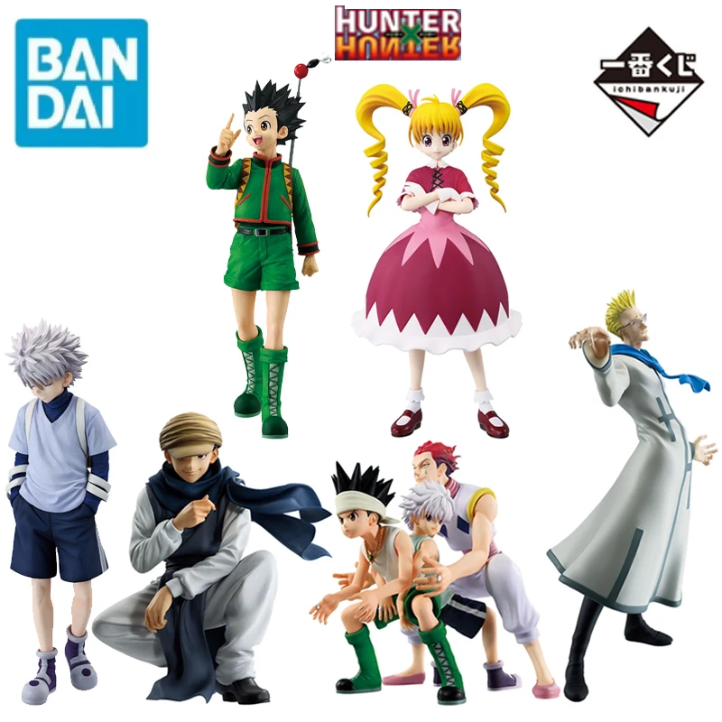 BANDAI Original Ichiban Kuji HUNTER×HUNTER GREED ISLAND Gon Freecss Killua Biscuit Anime Action Figures Toys Kids Gift Model