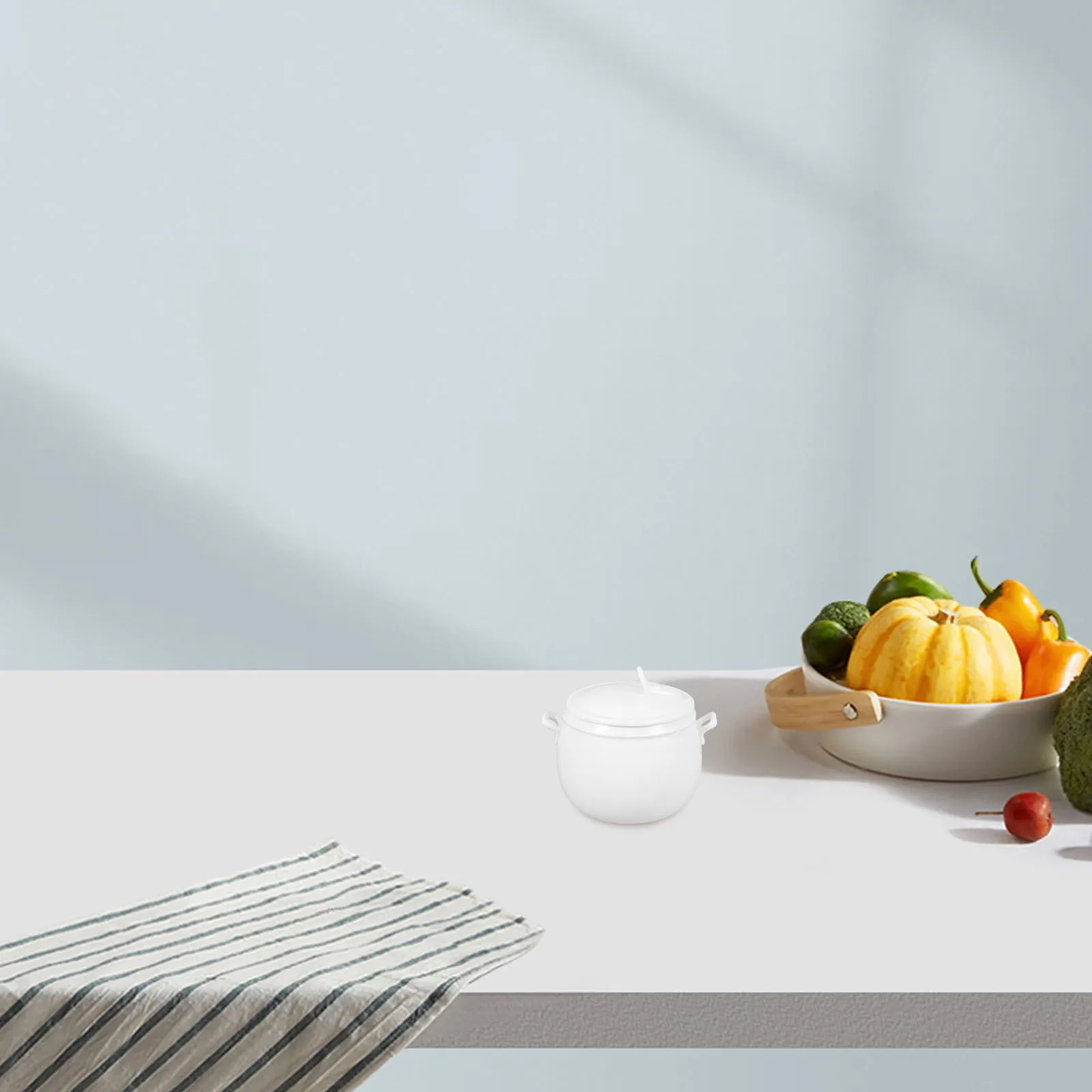 

Изысканная керамическая кастрюля для тушения, многофункциональная сервировочная миска для супа, компактный размер, кухонный помощник для еды на пару и десертов