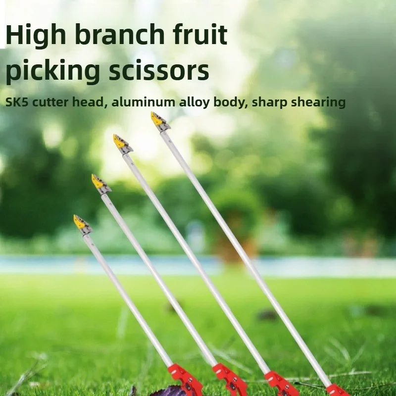 High Branch Fruit Picking Scissors Sharp Telescopic Branch Cutting Lychee Persimmon Cutting Professional Garden Tools