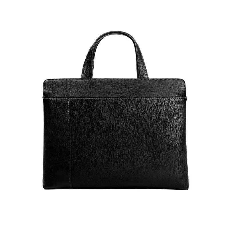 Briefcase Genuine Messenger Men Leather Horizontal Handbag Large Capacity Computer Business Casual Cowhide Men's Shoulder Bag