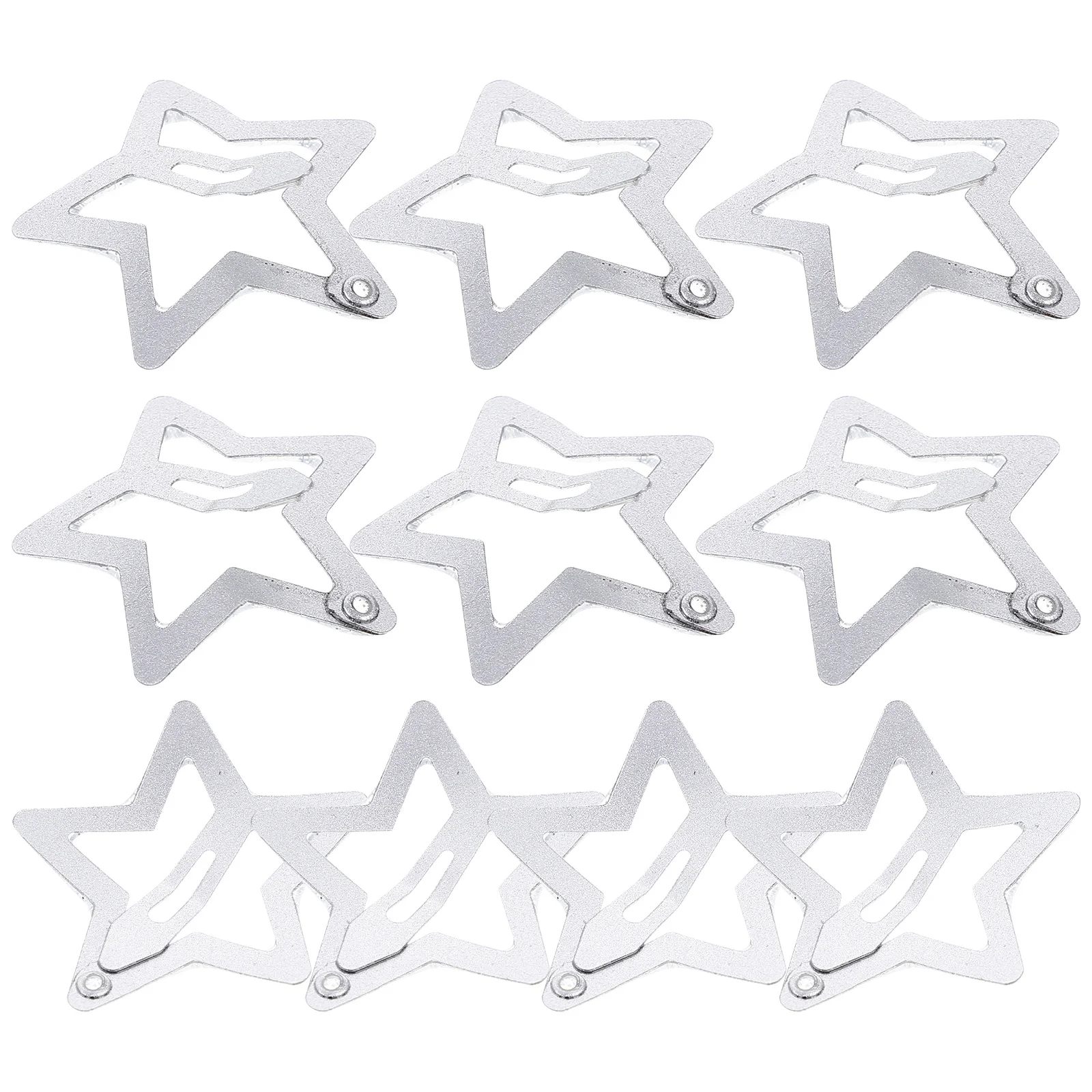 

10pcs Star Clips Small Metal Snap Hairpins Star-Shaped Hair Accessories For Girls Women Short Hair Styling Decor Kids 8-12