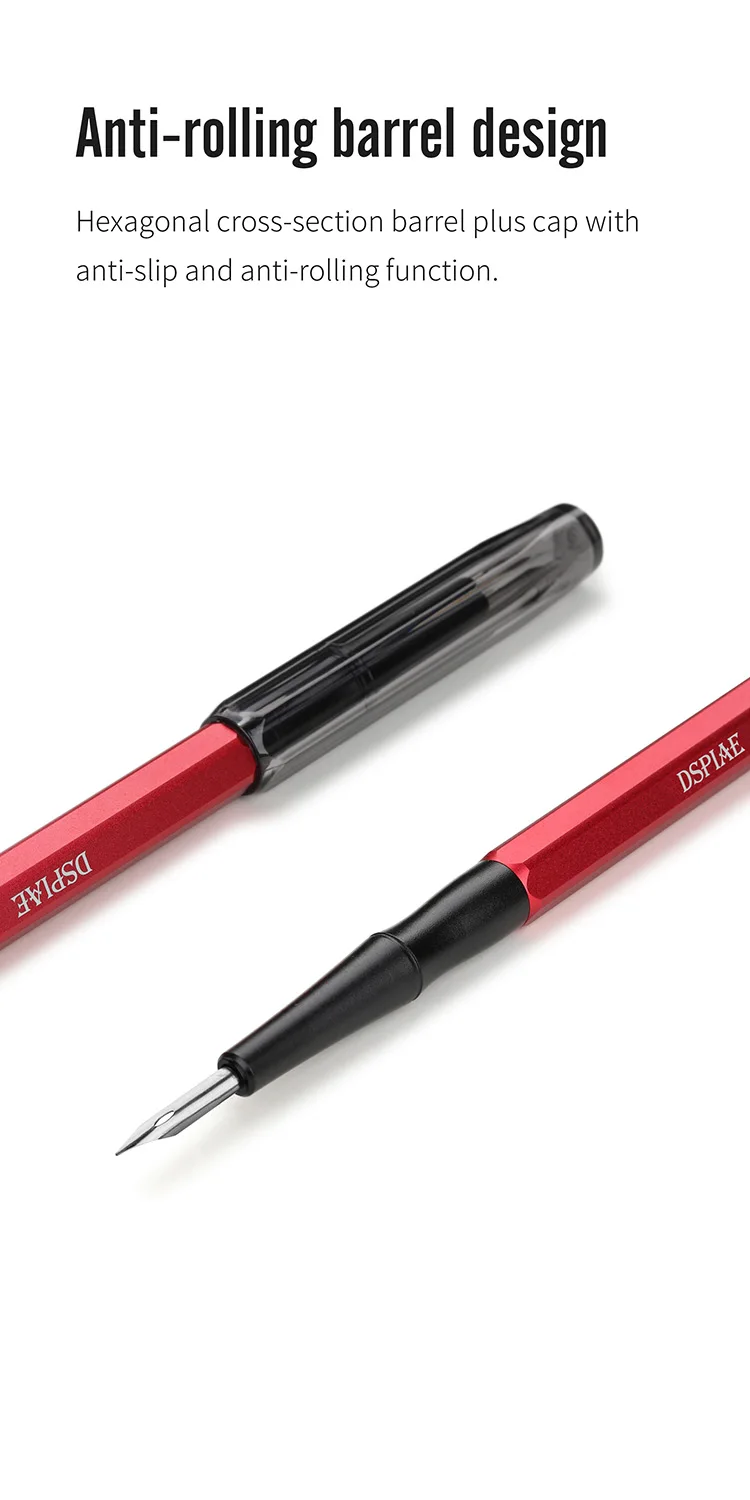 DSPIAE AT-PL Pro Aluminiumlegierung Panel-Line-Stift Anti-Roll Sechseckiger Schaft Ergonomisch 14,5g Edelstahlspitze für Modellbau-DIY-Werkzeug – Detail 3
