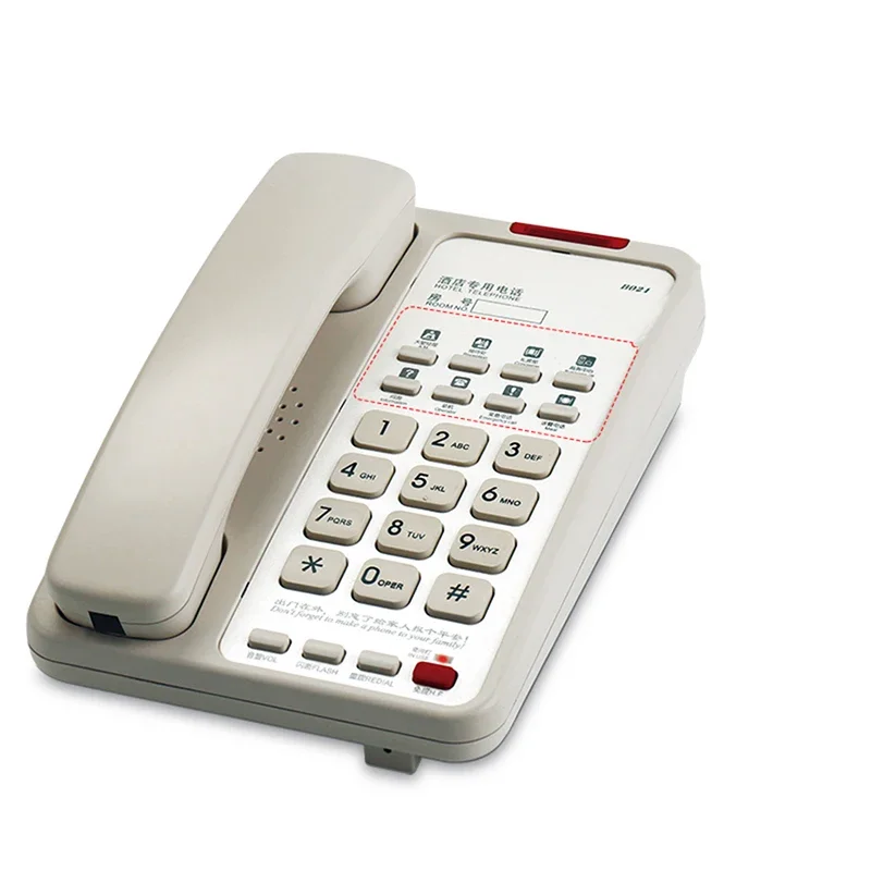 Telephone Landline for Home Hotel Office, Corded Business Desktop Phone with Speaker, Support One-Button Redial, and Flash