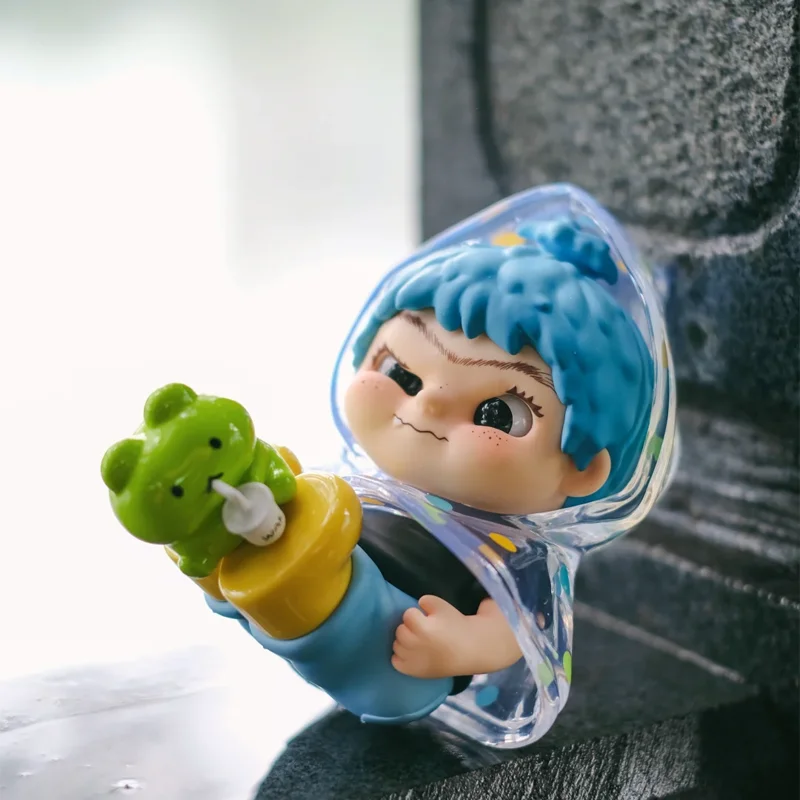 Caja ciega de vinilo de la serie Wakuku de reunión infantil, bonito dibujo animado, juego de moda sorpresa, adorno de escritorio de mano, juguete, caja ciega de regalo