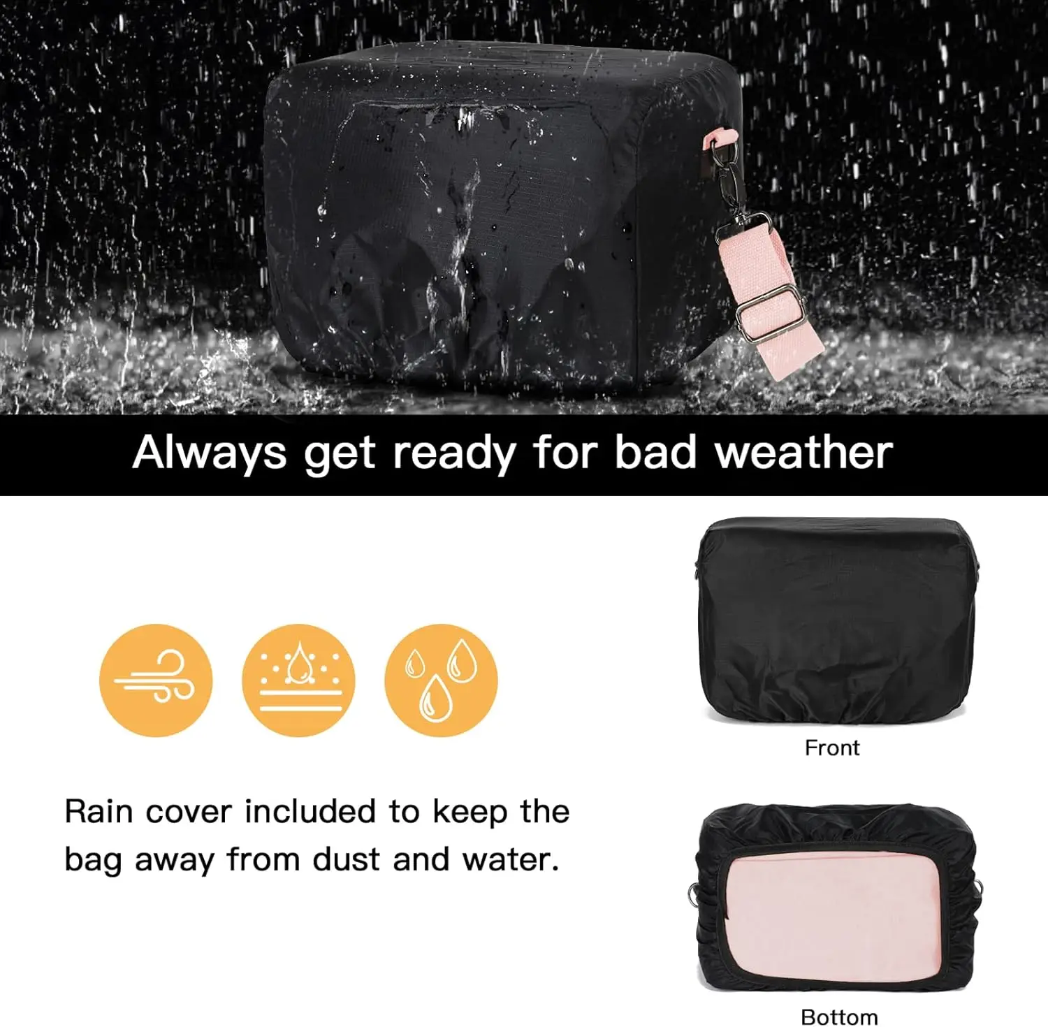 MOSISO Camera Case Crossbody Shoulder Messenger Bag Compatible with Canon/Nikon/Sony Camera Vintage PU Leather Flap Gadget Bag