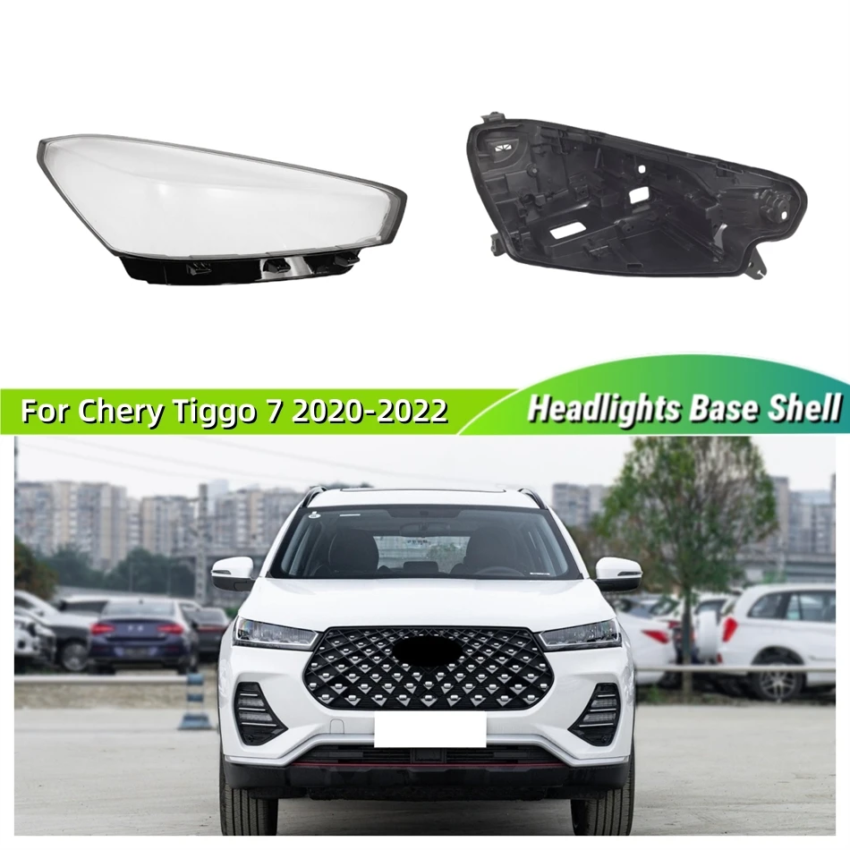 For Chery Tiggo 7 2020 2021 2022 Articles Cars Base Head Lamp Shell Headlight Back Housing Holder Front Headlight Lens Cover
