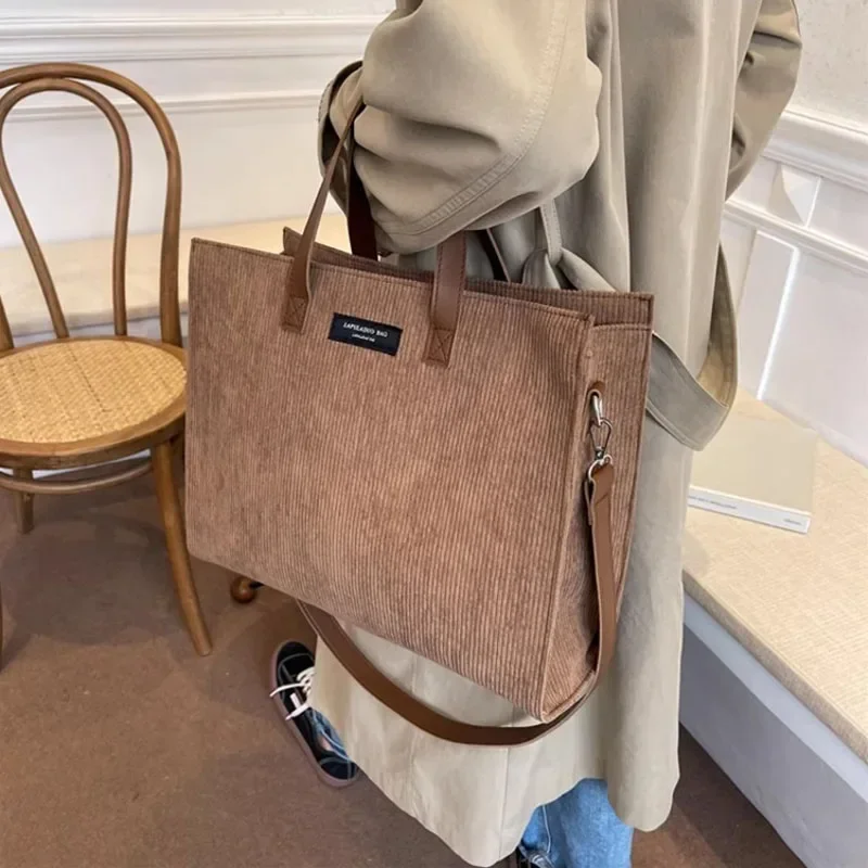 Handbags for Women Corduroy Satchel Shoulder Bags Ladies Totes Crossbody Bag for Women Vintage Shopper Shopping Bags