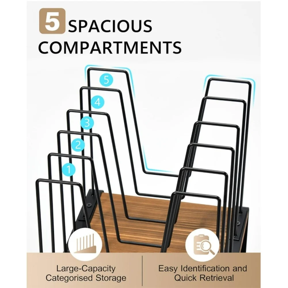 Vertical File Organizer For Desk Office Organizer Office Document Sorter As Shown Desktop File Organizer 5-section