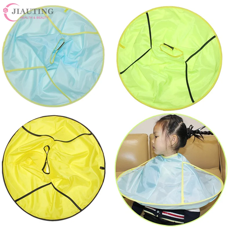 1Pcs Professional Children Colorful Hair Cutting Cape Salon Hairdresser Cloak Umbrella Cloth Foldable Kids Hairdressing Apron