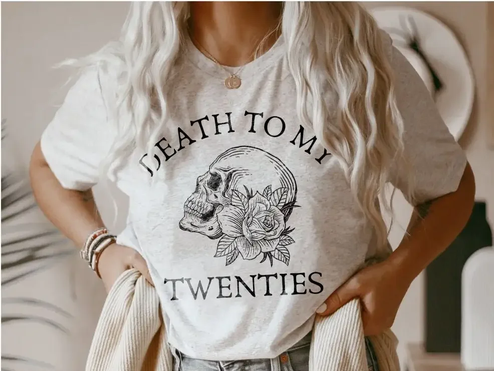 30th Birthday T Shirt Death to My 20s youth gift for her RIP Farewell sweet