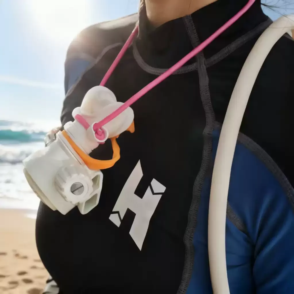 Diving Secondary Regulator Neck Lanyard Elastic Rope Quick Lock Submersible Breathing Gear Accessory