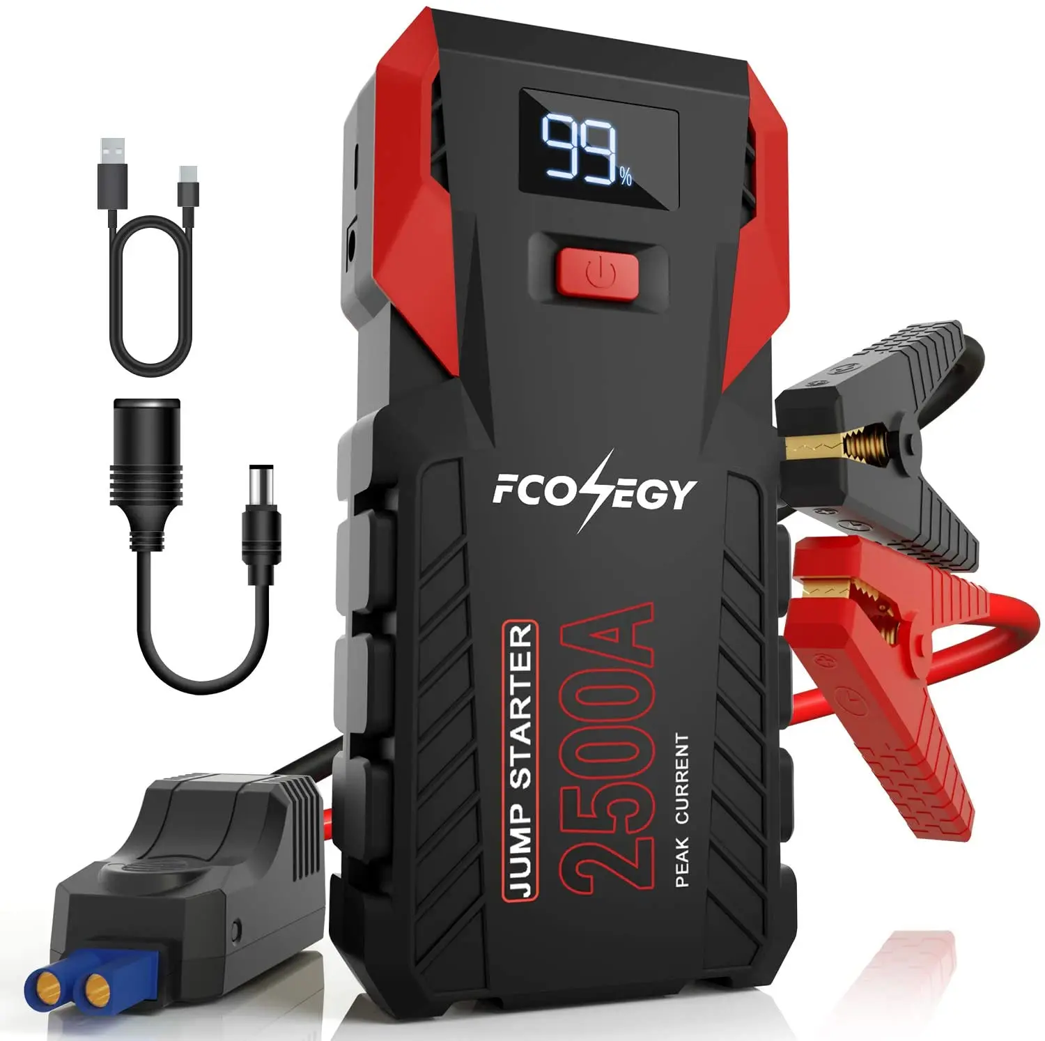 

Factory wholesales car booster starter 12v car battery 2000a QC3.0 portable car jump starter power bank