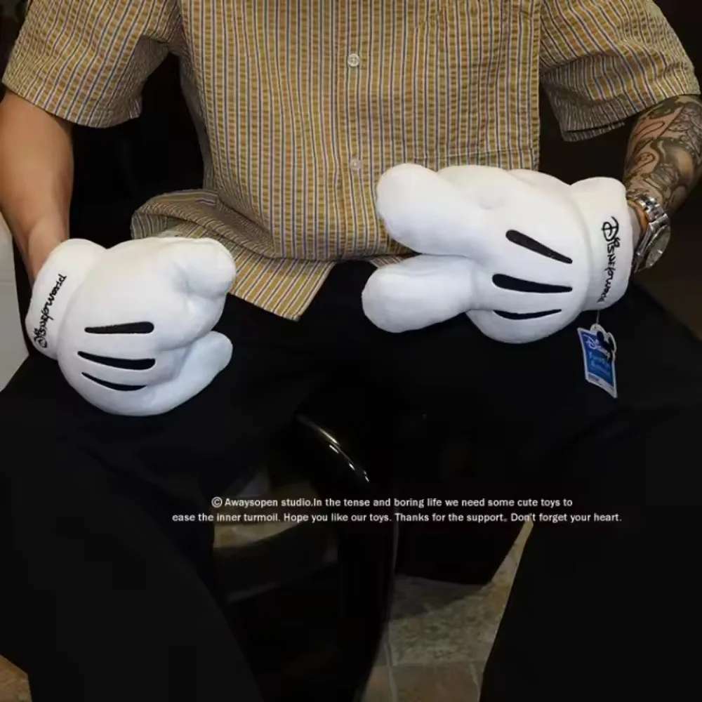 ديزني ميكي ماوس قفازات كبيرة ميكي قفازات بيضاء باو مضحك قفازات تأثيري أداء لعبة إكسسوارات دمي لعبة هدية