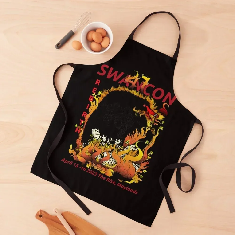 

2023 Swancon 47 "Rebirth" ! Apron Chef Accessories cooks clothes For Women with pockets Apron