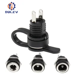 Adaptateur de prise de connecteur de montage sur panneau femelle, alimentation de prise d'alimentation CC, type à 2 bornes, 5. 5X2.5X2.5MM, 1/5*5.5