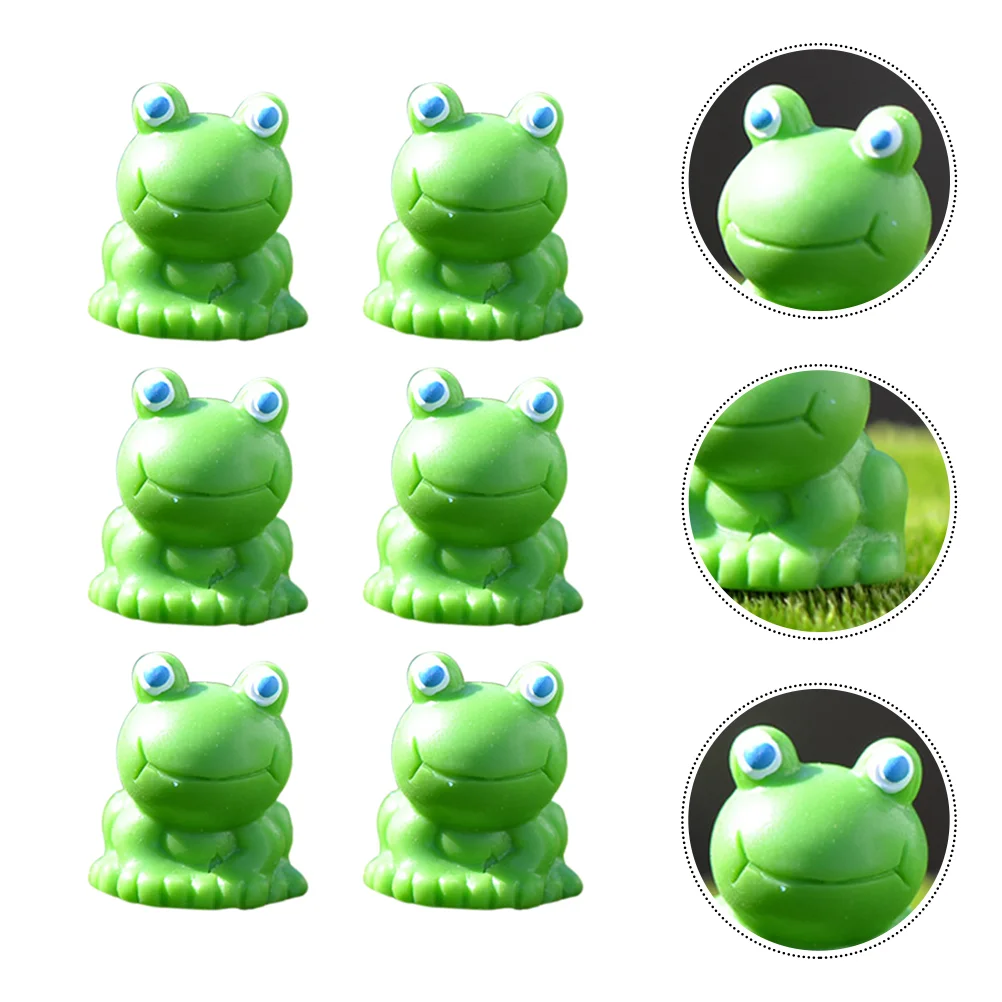 

20 Pcs Miniature Frog Decorative Ornaments Car Interior Decorations Resin Micro Landscape Decors