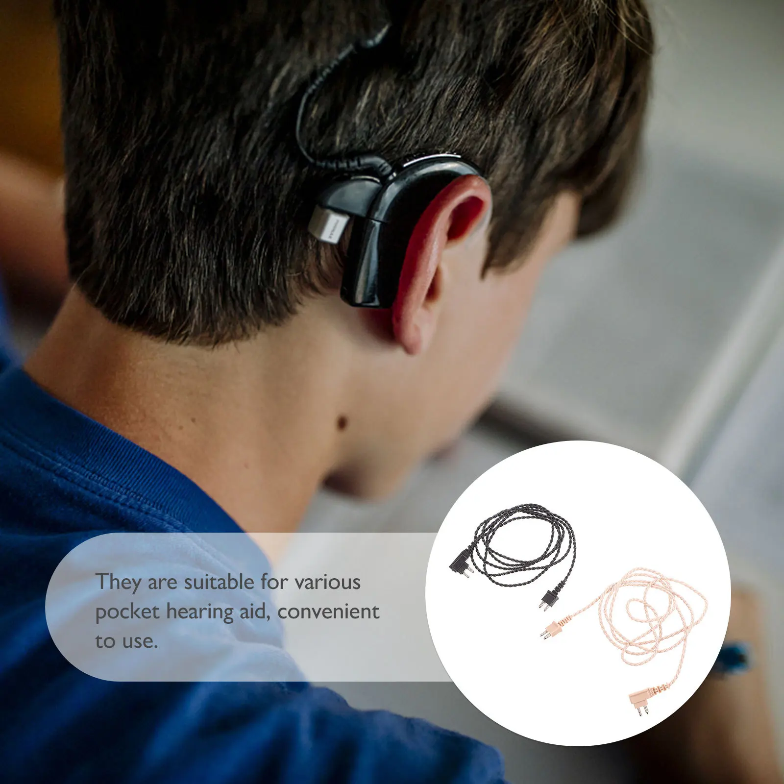 

2Pcs Pocket Cords Durable Reliable Anti-Oxidation High Temperature Resistant Winding Cable Accessories