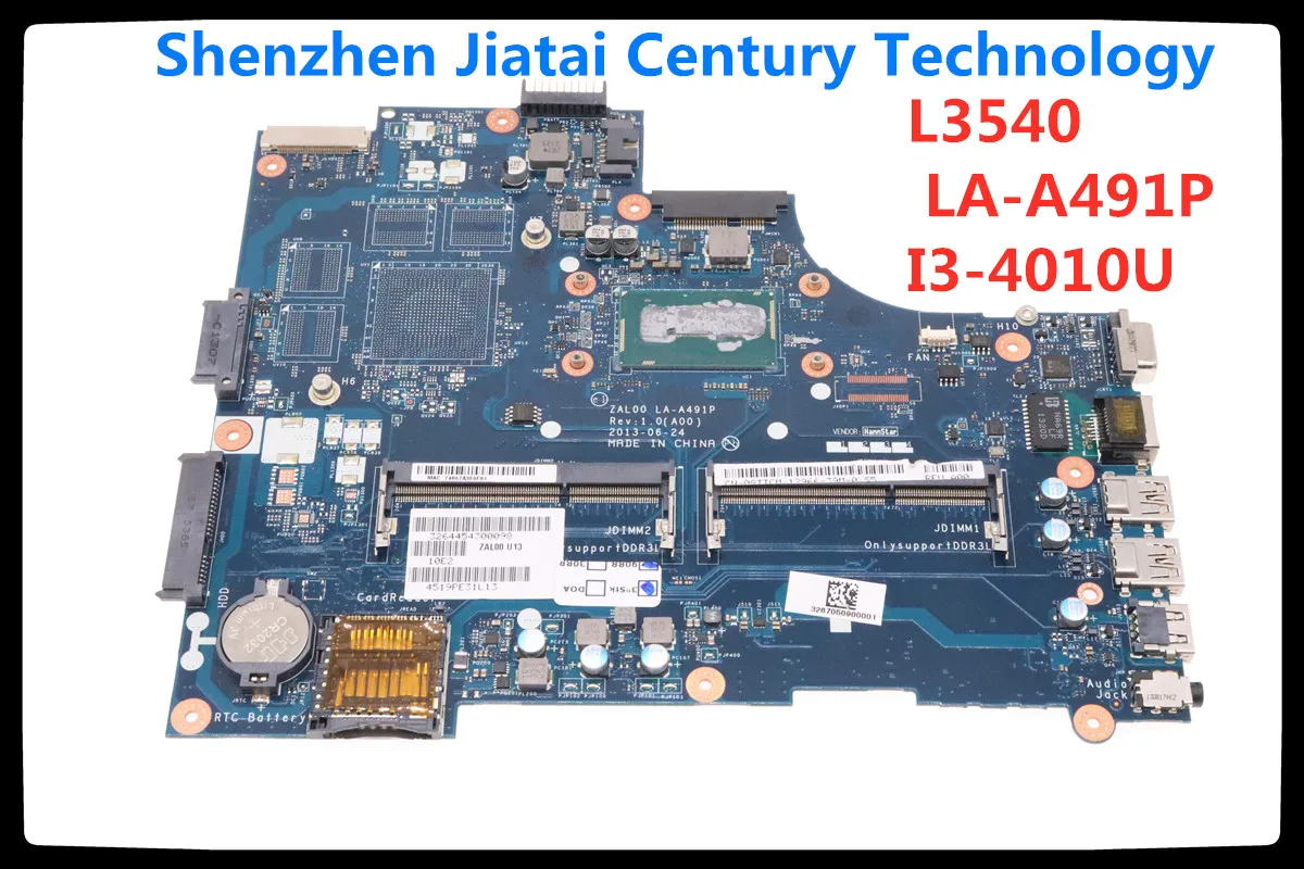 

For Dell Latitude 3540 Laptop Motherboard CN-08TTCM 08TTCM 8TTCM ZAL00 LA-A491P SR16Q I3-4010U CPU