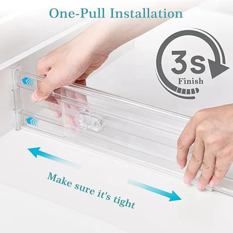 

【РАСПРОДАЖА!】Многофункциональный органайзер для ящиков с регулируемыми прозрачными пластиковыми разделителями и пенопластовыми опорами.