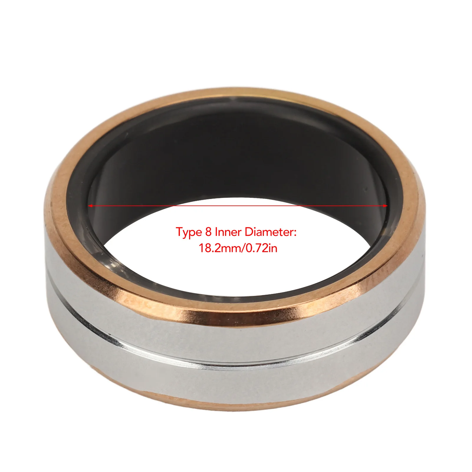 Smart Health Ring IP68 Waterdichte Smart Ring Fitness Keramiek en roestvrij staal met APP voor mannen voor slaapmonitoring