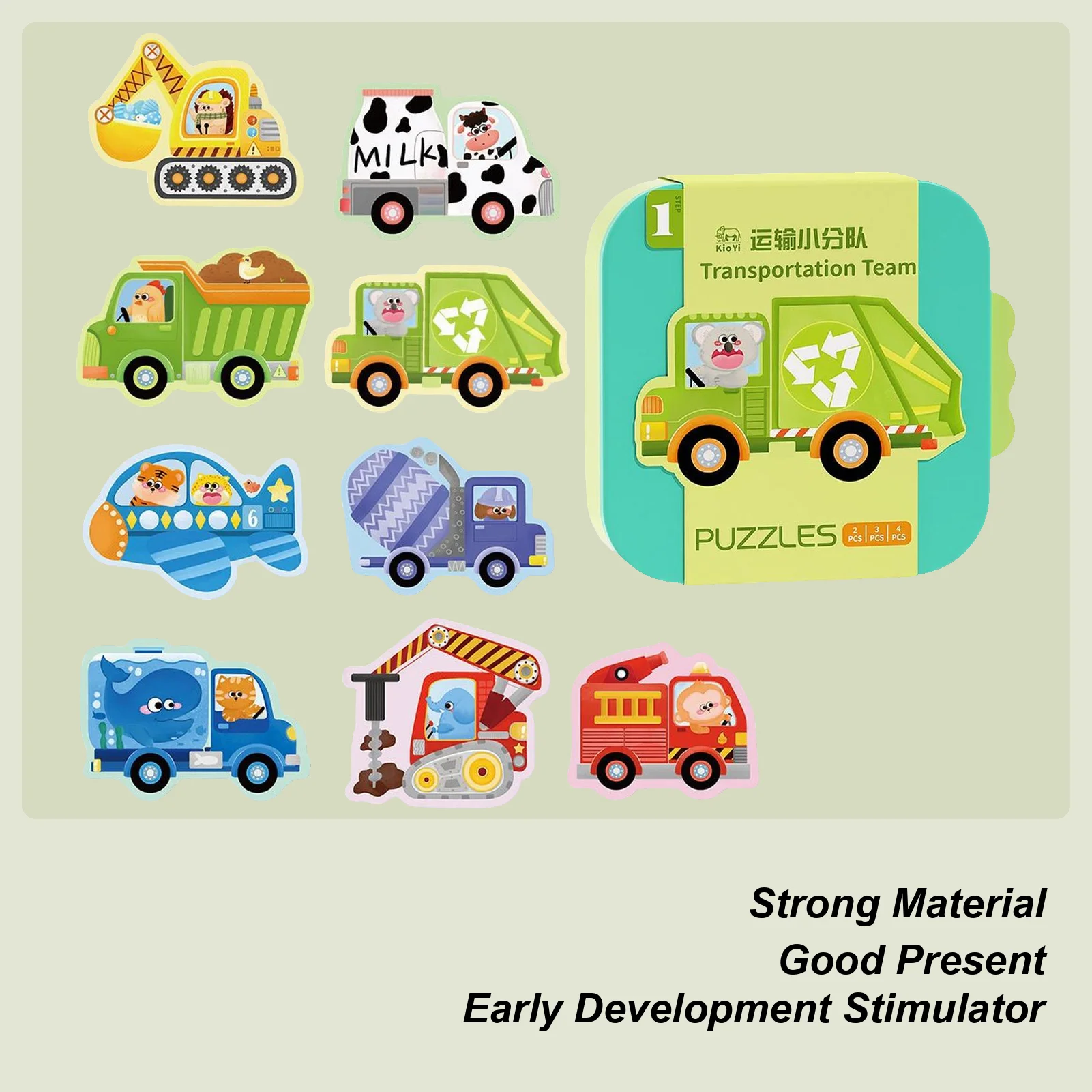 Puzzle dla dzieci, zabawki edukacyjne z kreskówkami, puzzle edukacyjne dla chłopców i dziewczynek w wieku 3-5 lat, prezenty na Boże Narodzenie, upominki na podróż