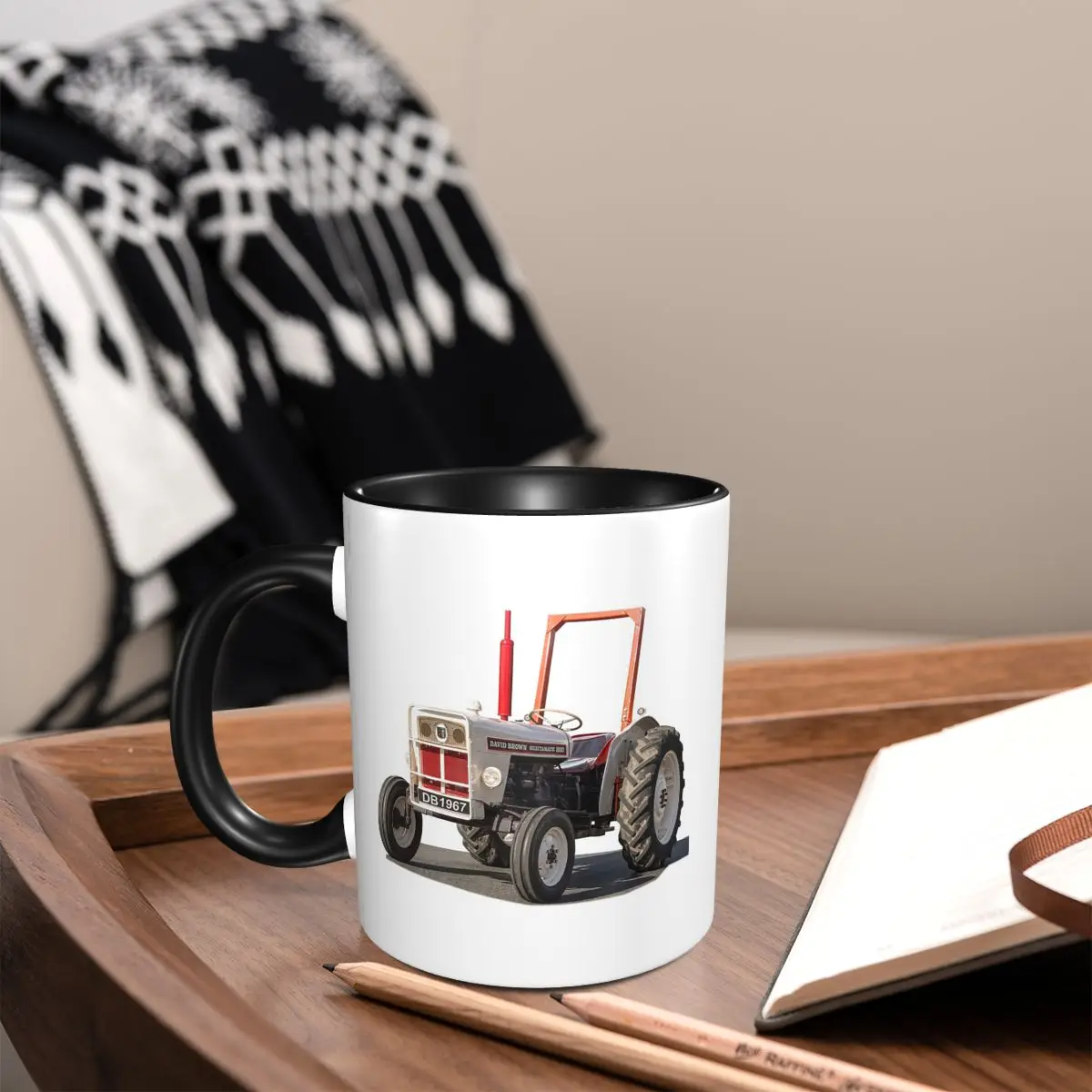 White Vintage Tractor Mug Funny Ceramic Coffee Cups Tea Mugs Milk Cup Drinkware Gifts for Woman Man