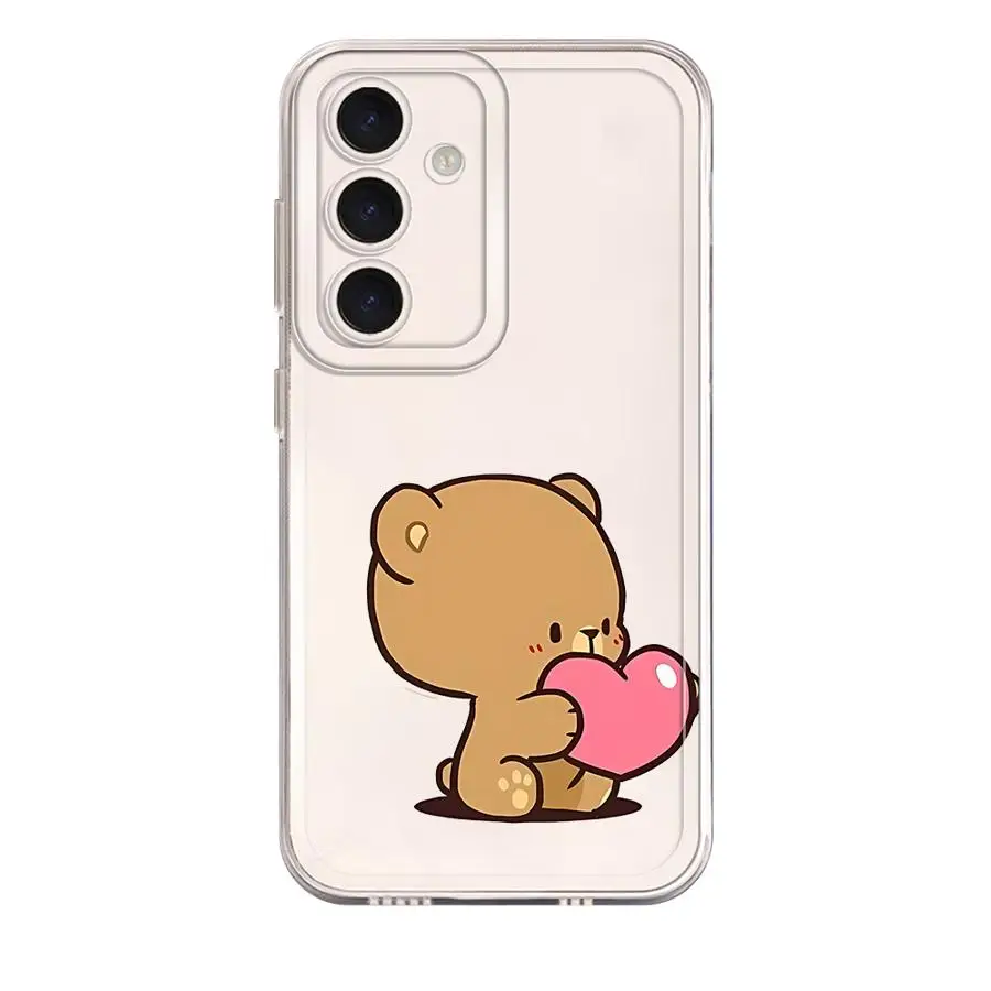 เคสโทรศัพท์ลายการ์ตูนคู่รักน่ารัก สำหรับ Samsung Galaxy A53 A73 A06 A31 A02 A54 A50 A51 A55 A72 A05 A56 A52 A71 A04 A50 A03
