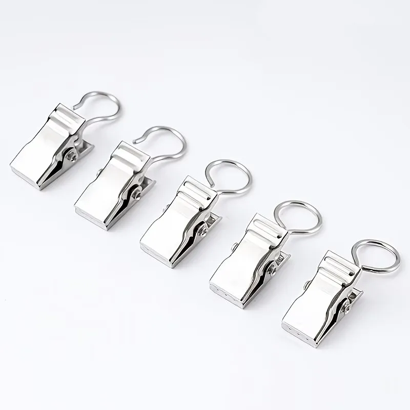 75 pcs Silver Loop Drapery Pins Firm Non-Slip Hold, designed for Photo Postcard Hanging, Silver Closed Loop Design