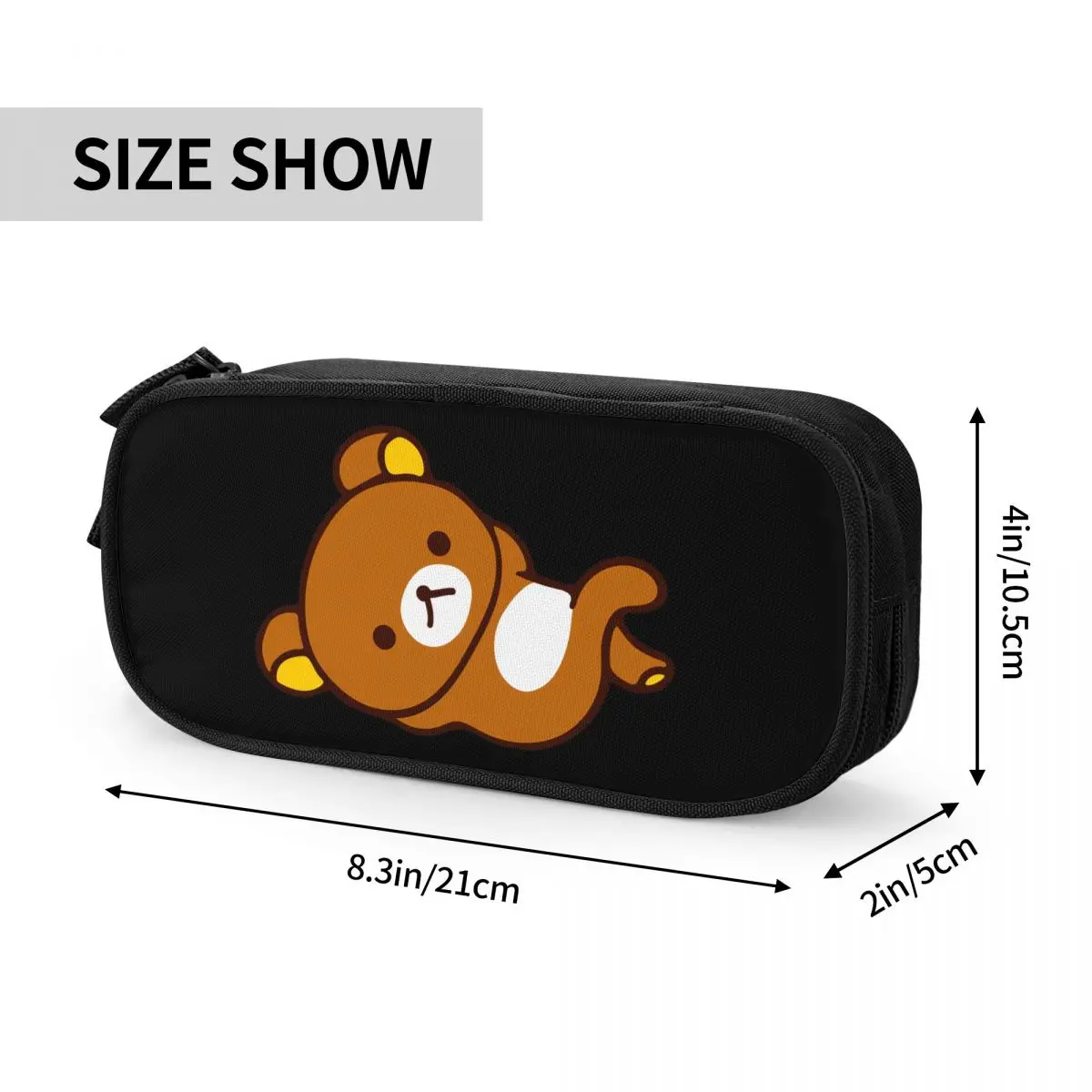 Модный пенал Rilakkuma Relax с героями мультфильмов, пеналы, держатель для ручек, детские сумки большой емкости, школьные принадлежности, канцелярские принадлежности на молнии