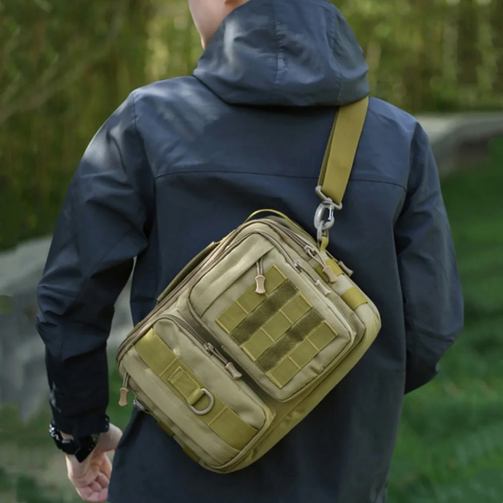 

Multi-functional Outdoor Tactical Shoulder Bag Handbags for Men Camping Hiking Travel Climbing Fishing Sling Crossbody Bag