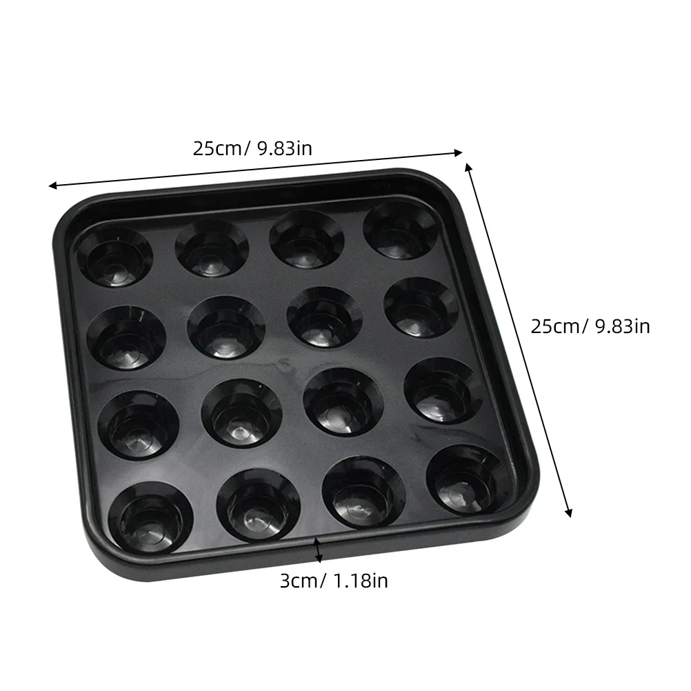 صينية حمل كرة البلياردو المحمولة حامل تخزين بلاستيكي لـ 16 كرة مناسبة لحفلات النادي وغرفة الألعاب وطاولة البلياردو #6