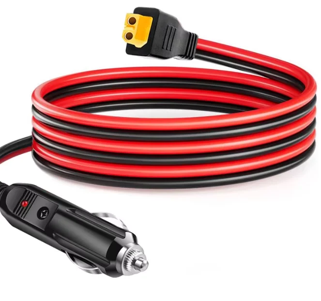 1-5m Length Cigarette Lighter Socket to XT60 Female Cable Adapter for Oukitel Allpowers R600 Anker Solix Portable Power Station