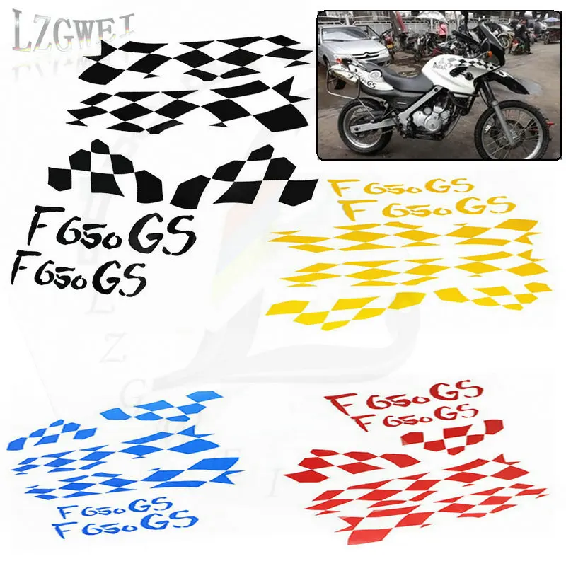 Pegatinas completas negras para motocicleta, Kit gráfico de pegatinas para tanque de combustible para BMW F650GS F 650 GS F650, calcomanías para