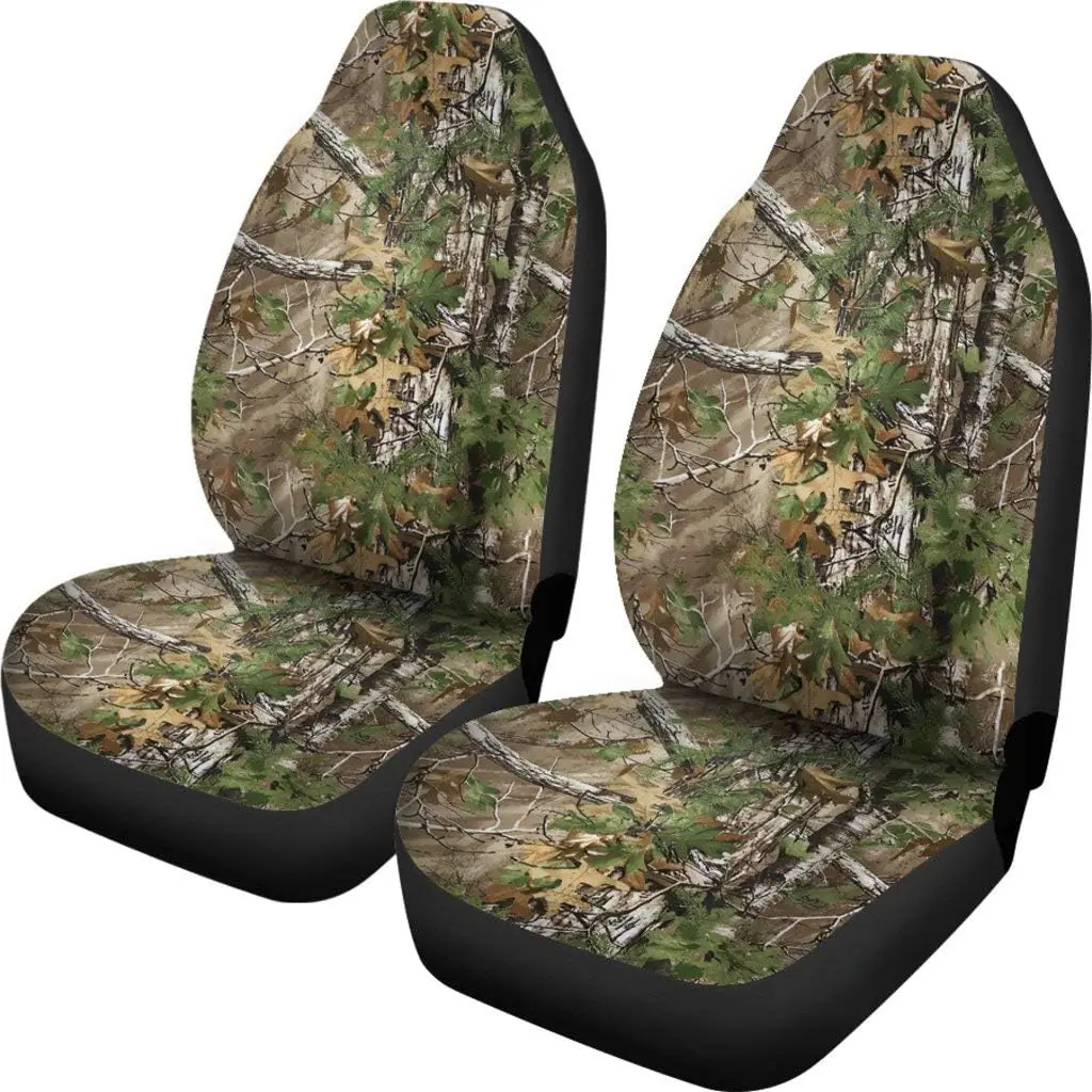 Real Tree Edge Camo Camouflage Car Seat Covers Car Seat Protector Auto Seat Covers Set of 2 Fit Most Vehicle Cars Sedan Truck