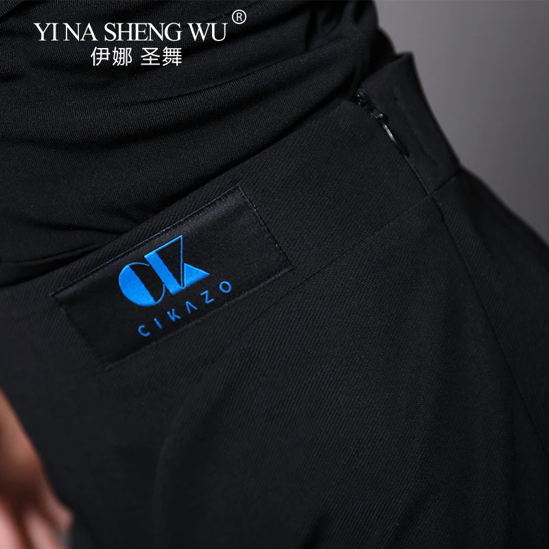 Pantaloni da ballo latino per ragazzi Costumi da competizione di ballo latino standard Pantaloni da pratica di ballo da sala neri Rumba Samba Abbigliamento da allenamento