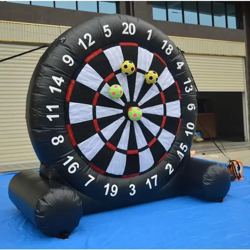 2024 Inflatable Soccer Dartboard Shooting Target Nine Grid With Paste Soccer Point Shooting Goal Building Interactive Game Props