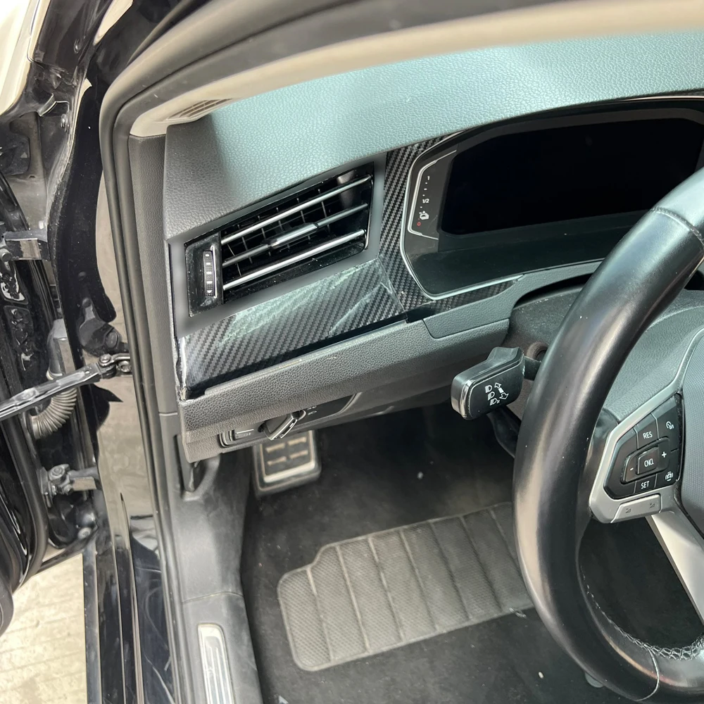 For Volkswagen Passat B8 2017-2023 Car-Styling 3D/5D Carbon Fiber Car Interior Center Console Color Molding Sticker Decals Parts