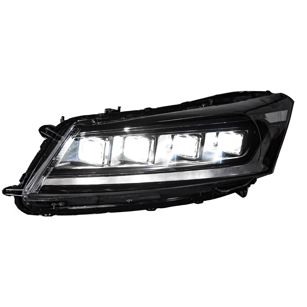 2008-2012 for Honda Accord G8 8th Projector LED Auto Headlight Assembly 100W Dynamic 4 Lens Exterior Accessory New Condition