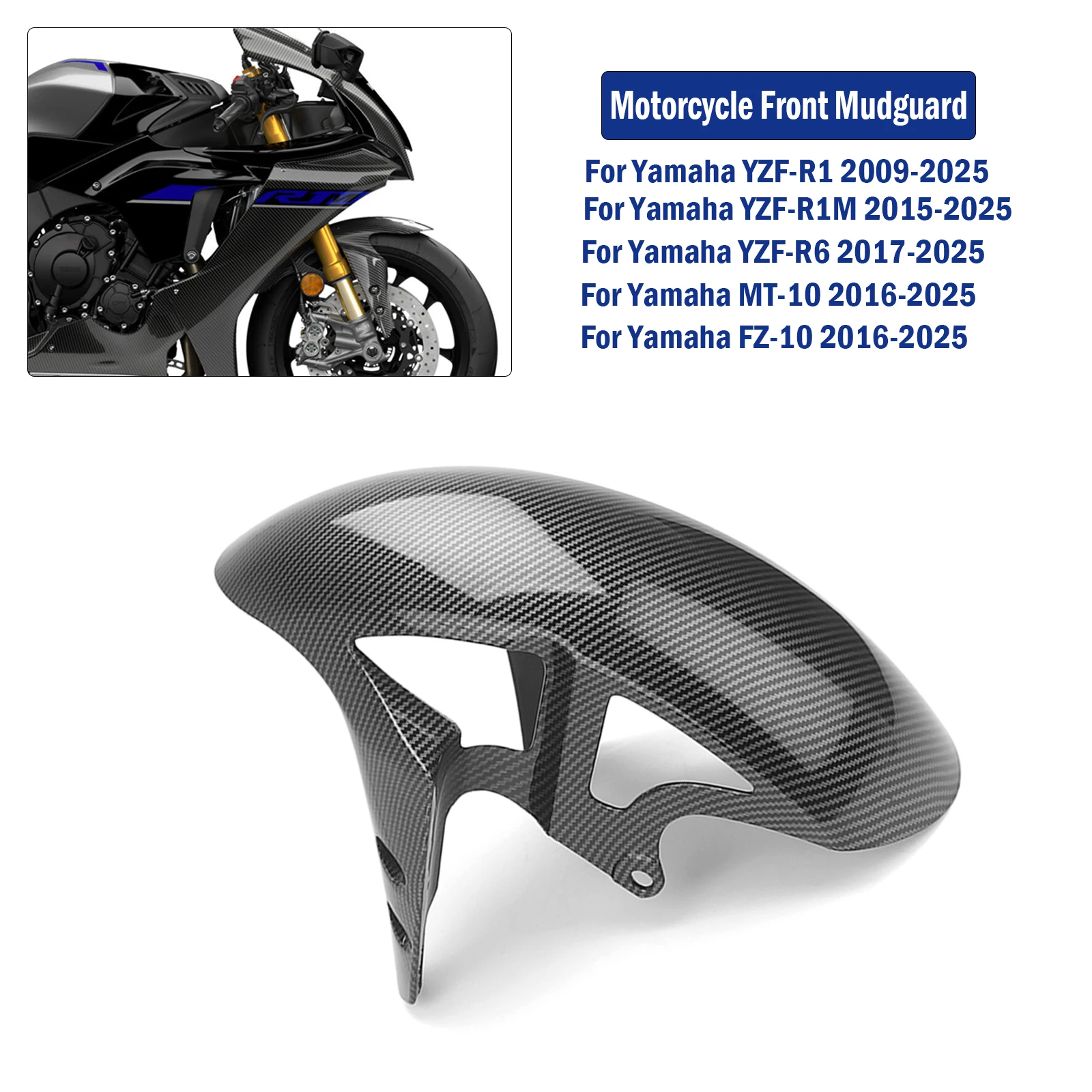 

Motorcycle Front Mudguard For Yamaha MT-10 MT10 2016-2026 Fender YZFR1 R1 2009-2026 Dirtboard YZFR6 R6 2017-2026 Splash Guard