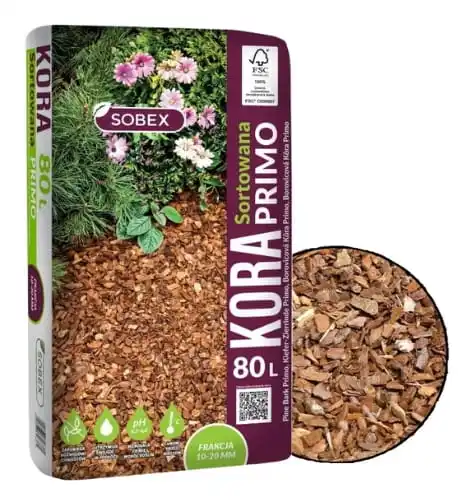 لحاء الصنوبر للحديقة ، 80 لتر ، 10-20 من صنوبر