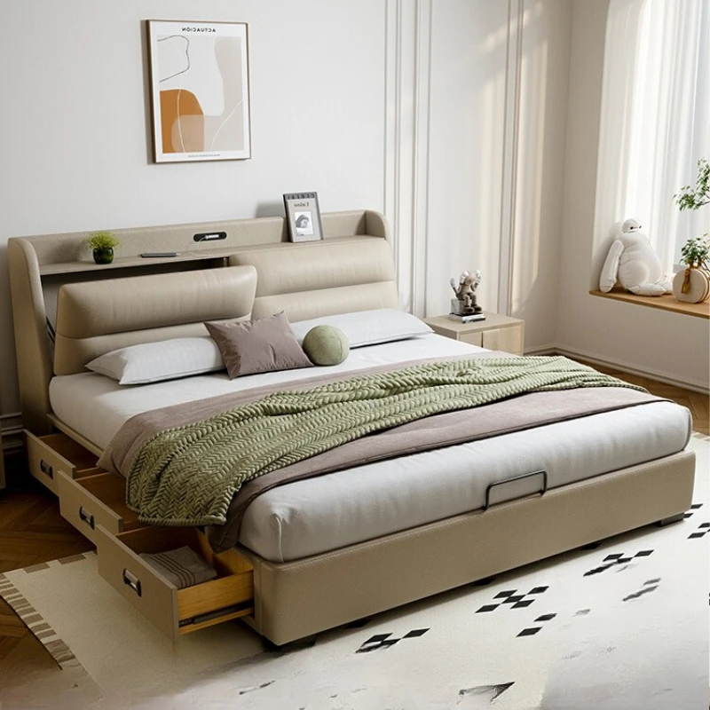 

Ltalian Style Wedding Beds Minimalist Princess Beauty Luxury Modern Bed Design Fashionable Comfortable Wood Muebles Furniture