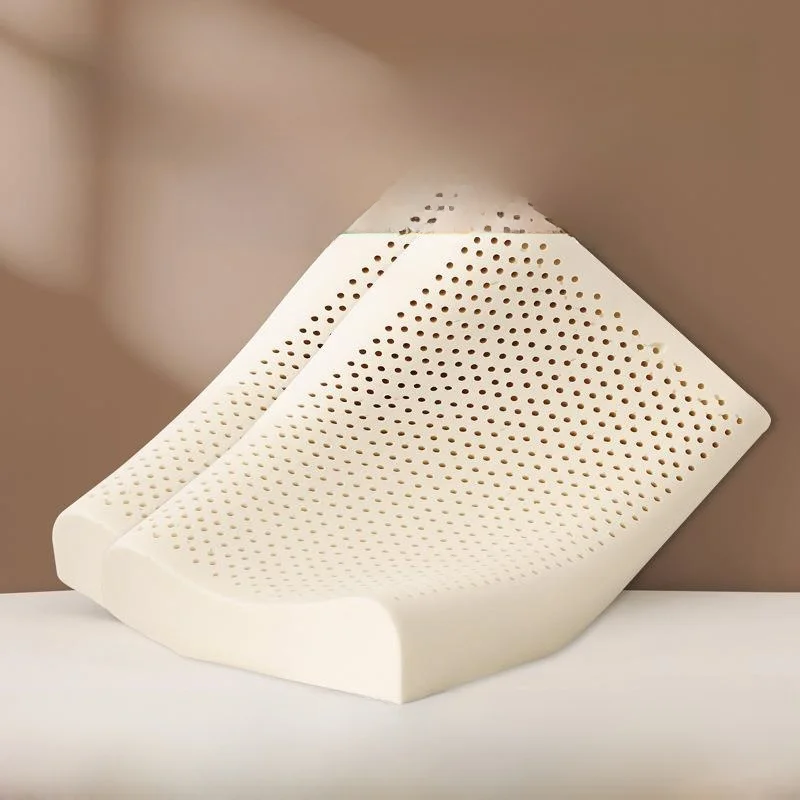 

Natural Latex Pillow Core Sleeping Aid Student Home Dormitory Low Pillow Neck Support Pair of Pillows Office Use Hard Support