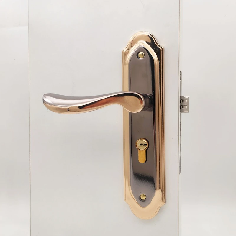 

Titanium Black Gold Interior Door Locks Wooden Door Handle Locks Wooden Door Pressure Handle Locks Bedroom Door Handles