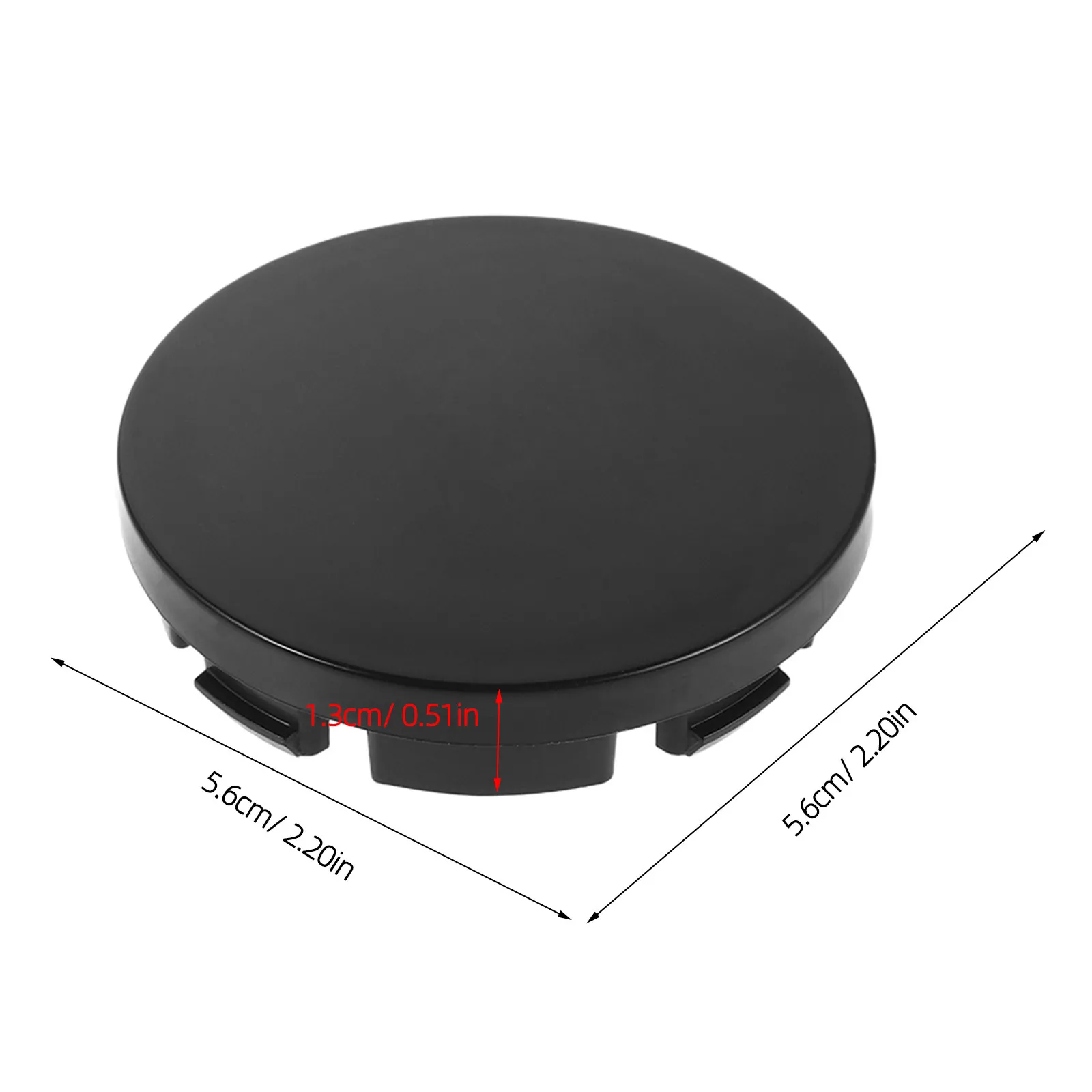 4Pcs Car Wheel Center Caps ABS Plastic Snap-in Anti-Falling Rim Hub Replacement Parts 56Mm Fit Most Vehicles Hub Cover